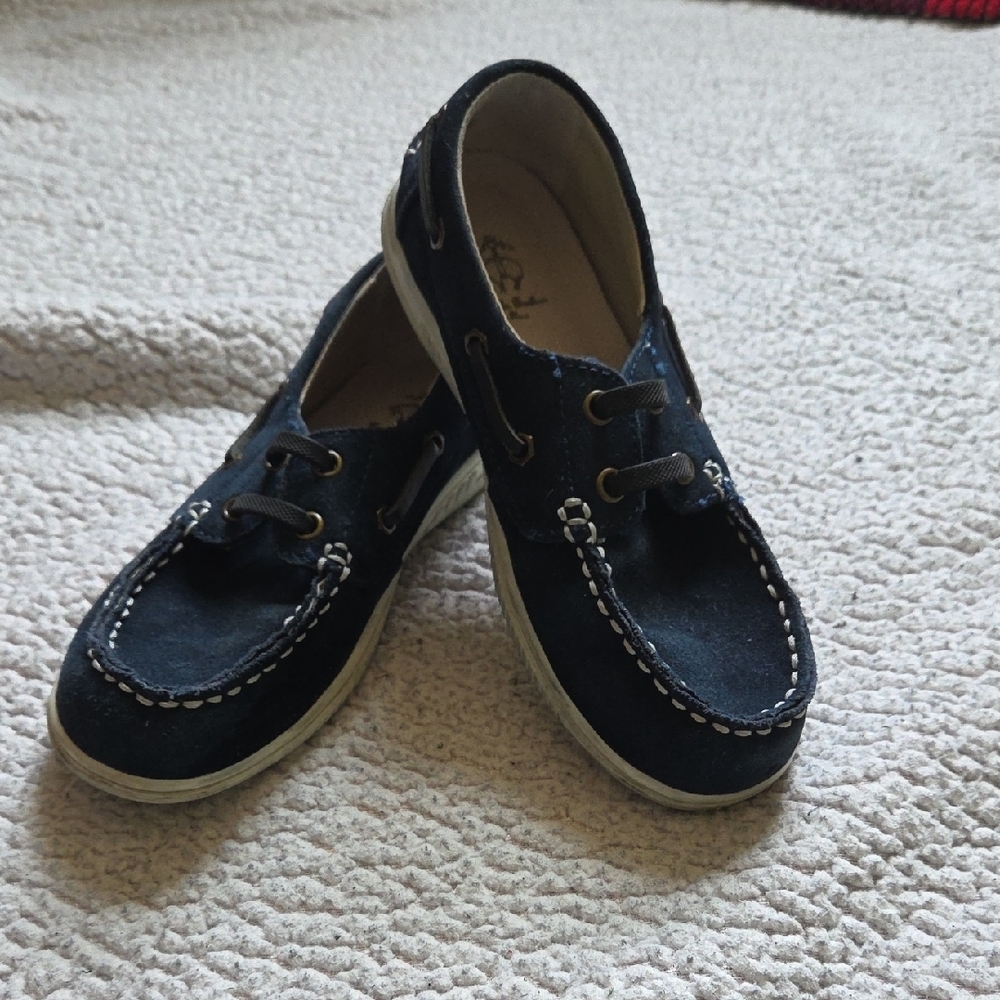 Brooks Brothers Blue Moccasins with Suede Finish